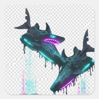 Product Title: Vintage Echoes | Antique Typewriter Vierkante Sticker