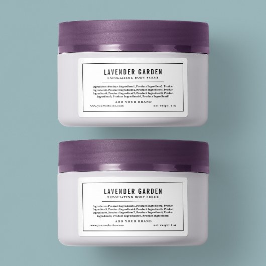 Product uit de lijst met zwarte rand- en lijningre etiket