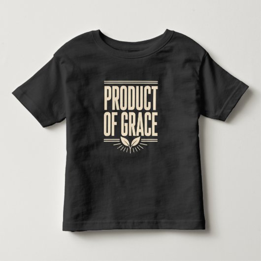 Product van de genade Christelijk ontwerp op basis Kinder Shirts (Voorkant)