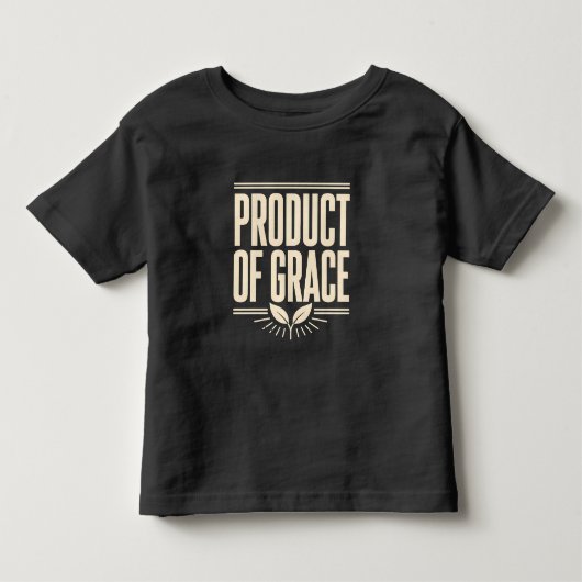 Product van de genade Christelijk ontwerp op basis Kinder Shirts (Voorkant)