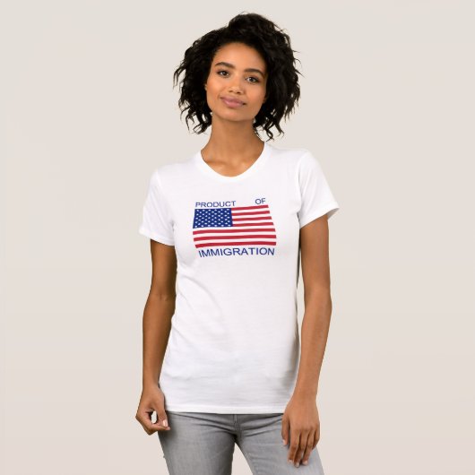 Product van de T-Shirt van de immigratie (Voorkant volledig)