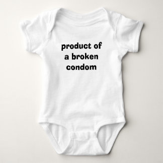 product van een gebroken condoom romper