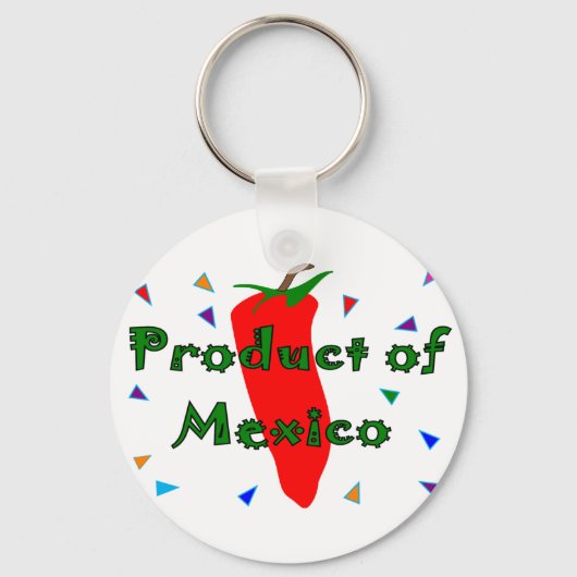 Product van Mexico, Red Chili Pepper T-Shirts Sleutelhanger (Voorkant)