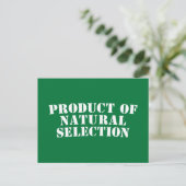 Product van natuurlijke selectie briefkaart (Staand voorkant)