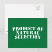 Product van natuurlijke selectie briefkaart (Voorkant / Achterkant)