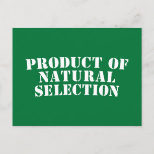 Product van natuurlijke selectie briefkaart
