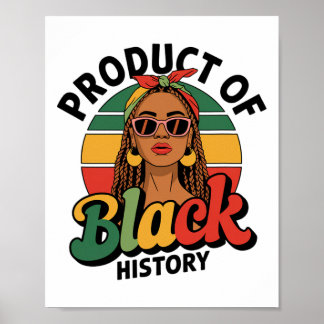 Product Van Zwarte Geschiedenis Trots Afro Melanin Poster