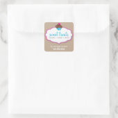 PRODUCT VERPAKKING LABEL schattig cupcake logo kra (Tas)