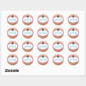 PRODUCT VERPAKKING LABEL schattig cupcake roos gou (Vel)