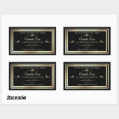 Product Verpakking Stickers Zwart Etiketten Goud L (Vel)
