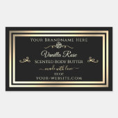 Product Verpakking Stickers Zwart Etiketten Goud L (Voorkant)