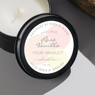  Product Verpakkingsetiketten Pastel Waterverf Ronde Sticker