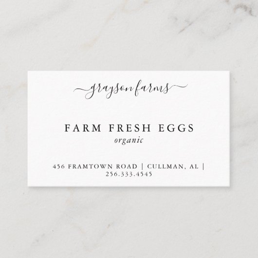 Product Visitekaartje (Voorkant)