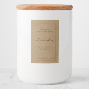 Product voor de samenstelling van moderne, roodbru voedselcontainer etiket