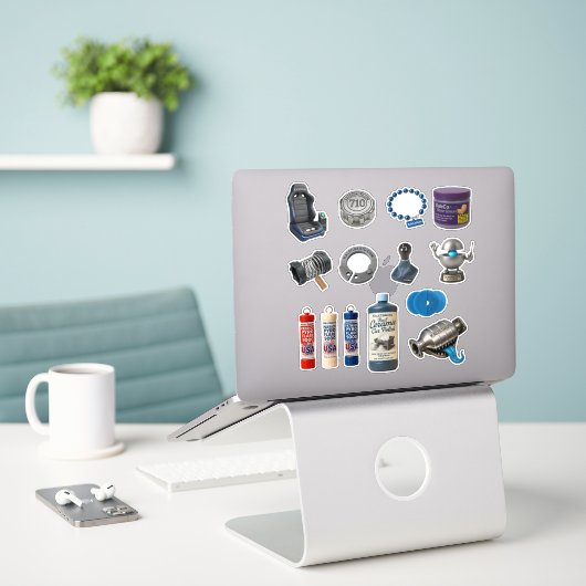 Productassortiment 1 sticker (Laptop op bureau)