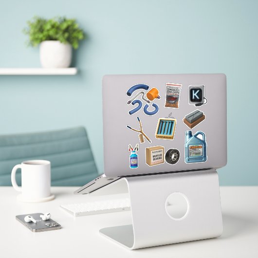 Productassortiment 2 sticker (Laptop op bureau)