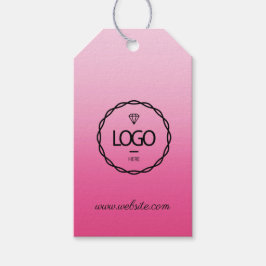 Productbeschrijving bedrijf Logo roze Winkel QR Cadeaulabel