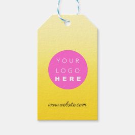 Productbeschrijving van bedrijf Logo Geel Winkel Q Cadeaulabel