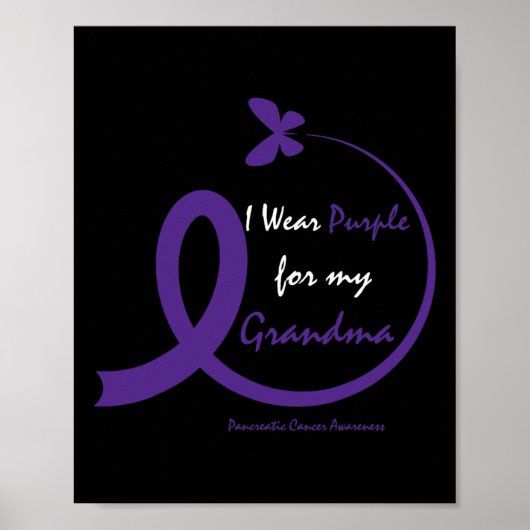 Producten geeft Paarse oma-pancreaskanker Poster (Voorkant)