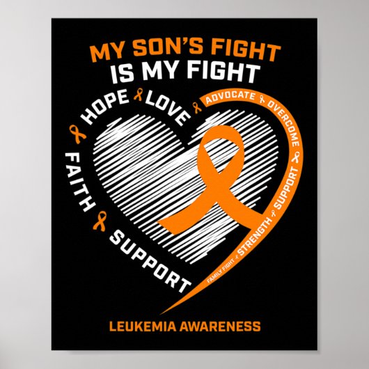 Producten Gift Dad Mom Leukemie Awareness Son Leuk Poster (Voorkant)