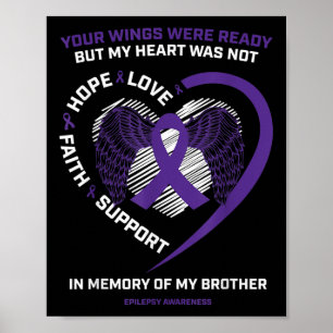 Producten Gifts Memory of Brother Paarse Epilepsy  Poster
