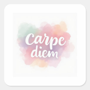 Producten met een 'carpe diem' design vierkante sticker