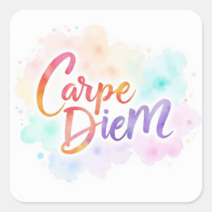 Producten met een 'carpe diem' design vierkante sticker