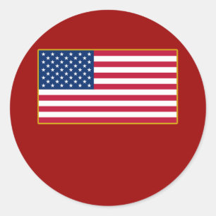 producten van de Amerikaanse vlag Ronde Sticker