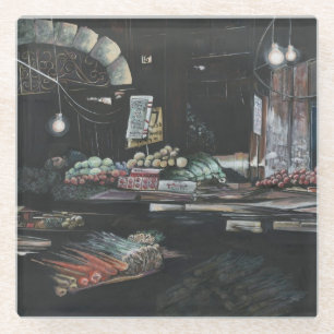 Producten van een geagglomereerde oogst, Jeruzalem Glazen Onderzetter