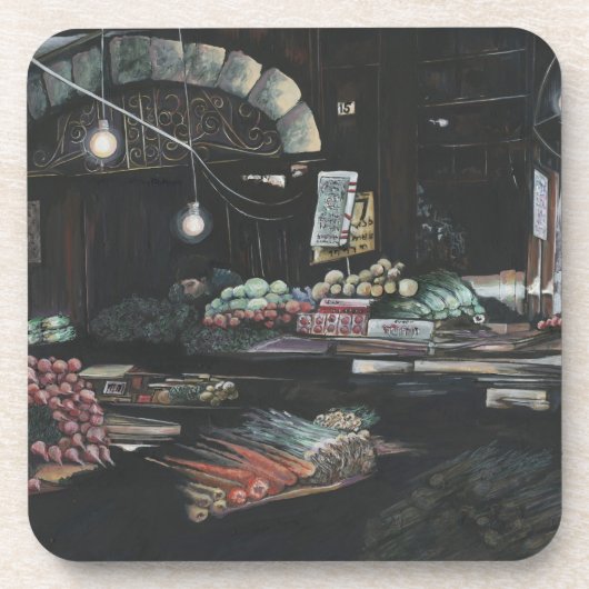 Producten van een gesteegde oogst, Jeruzalem Drankjes Onderzetter (Voorkant)