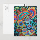 Producten van Paisley Art afbeelding Briefkaart (Voorkant / Achterkant)