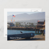 Producten van Santa Barbara Stearns Wharf Briefkaart (Voorkant / Achterkant)