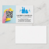 Producten voor huisreiniging | QR Scan Visitekaart Visitekaartje (Voorkant / Achterkant)