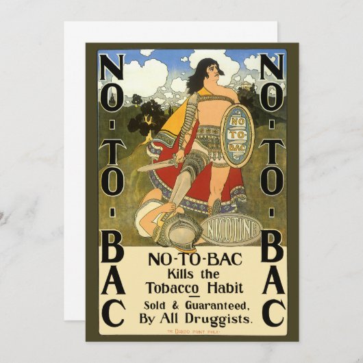  productetiket Art, No to Bac, stop met roken (Voorkant / Achterkant)