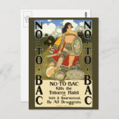  productetiket Art, No to Bac, stop met roken Briefkaart (Voorkant / Achterkant)