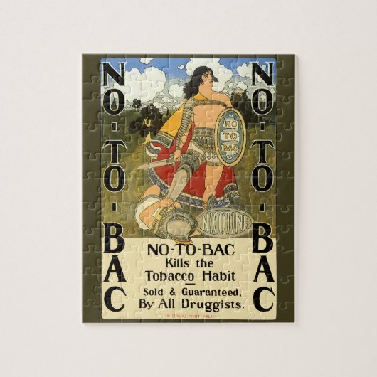 productetiket Art, No to Bac, stop met roken Legpuzzel (Verticaal)