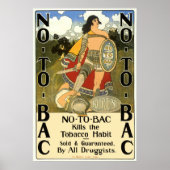  productetiket Art, No to Bac, stop met roken Poster (Voorkant)