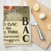 productetiket Art, No to Bac, stop met roken Theedoek (Quarter Fold)