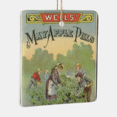  productetiket Art, Wells kan pillen appelen Keramisch Ornament (Rechts)