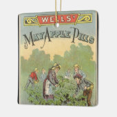  productetiket Art, Wells kan pillen appelen Keramisch Ornament (Links)