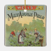  productetiket Art, Wells kan pillen appelen Keramisch Ornament (Achterkant)