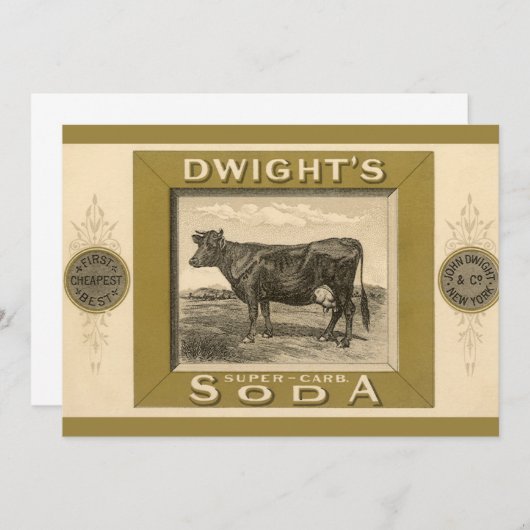  productetiket, gebicarboneerde soda van Dwight (Voorkant / Achterkant)