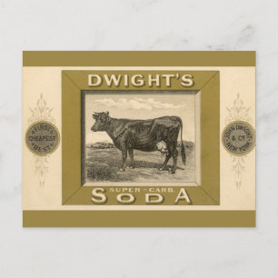  productetiket, gebicarboneerde soda van Dwight Briefkaart