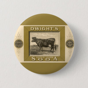 productetiket, gebicarboneerde soda van Dwight Ronde Button 5,7 Cm
