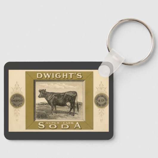  productetiket, gebicarboneerde soda van Dwight Sleutelhanger (Voorkant)