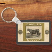  productetiket, gebicarboneerde soda van Dwight Sleutelhanger (Achterkant)