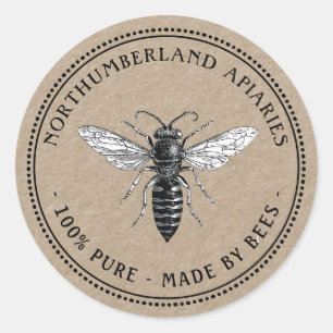  productetiket koningin bee Kraft Ronde Sticker