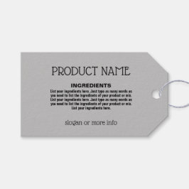Productetiket met Ingrediëntenlijst Cadeaulabel