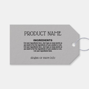 Productetiket met Ingrediëntenlijst Cadeaulabel