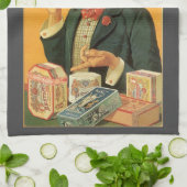  productetiket, Russische sigarettentabak Theedoek (Gevouwen)